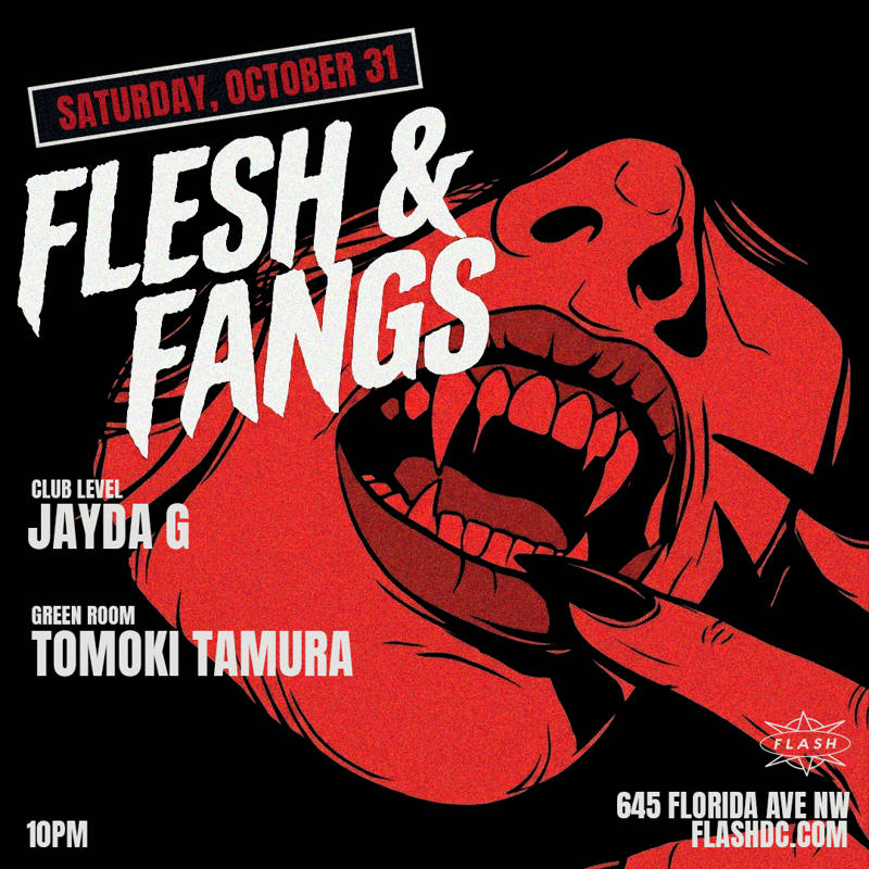 Flesh & Fangs: Jayda G - Tomoki Tamura event flyer