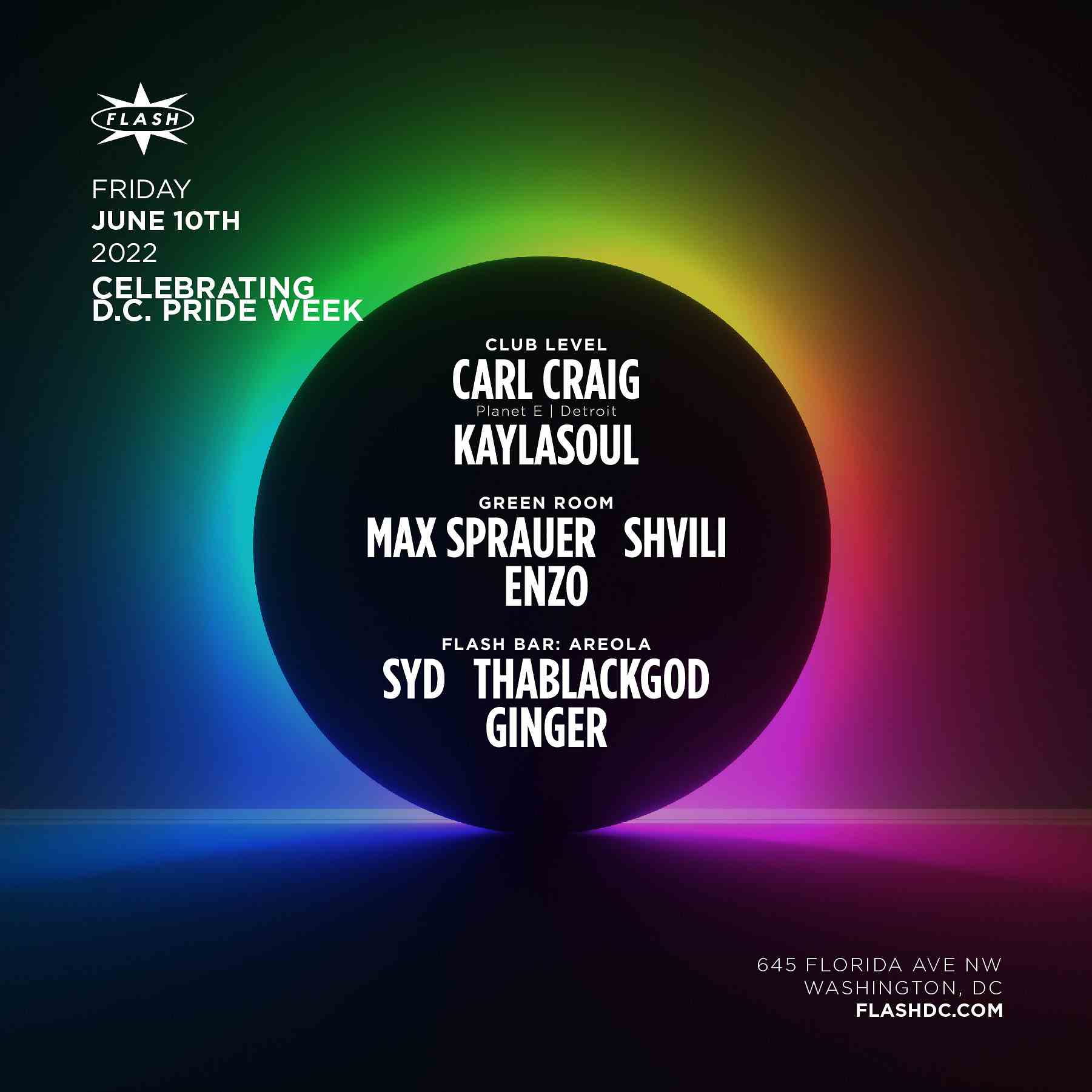Event image for Carl Craig - Areola: Syd - Thablackgod - ginger