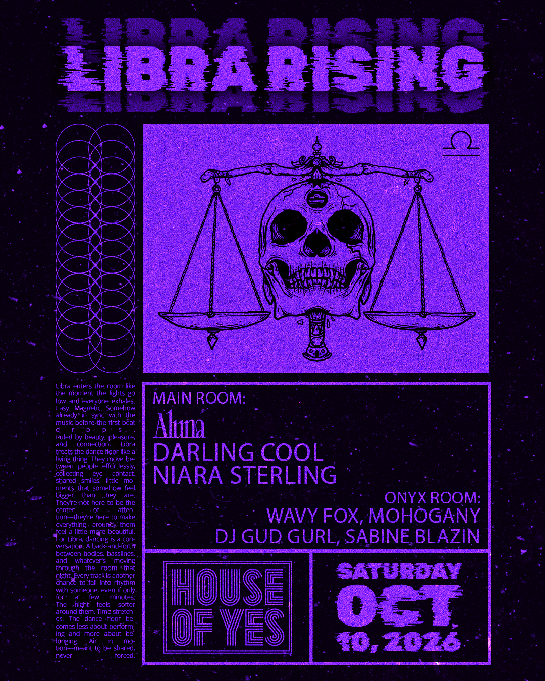 LIBRA RISING: Aluna, Darling Cool, Niara Sterling