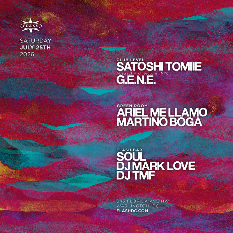 Satoshi Tomiie event flyer