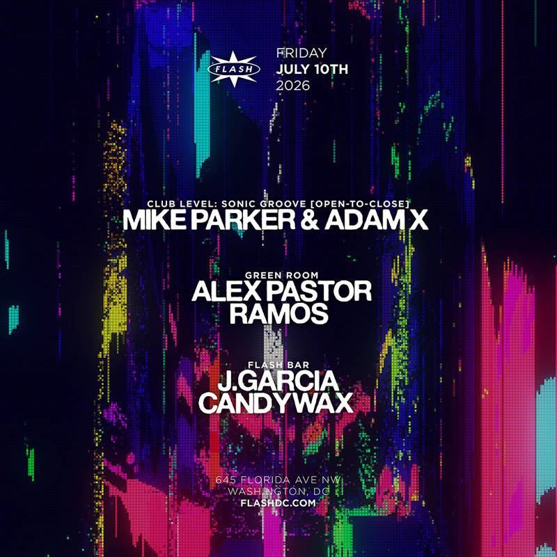 Sonic Groove: Mike Parker & Adam X [open-to-close] event flyer