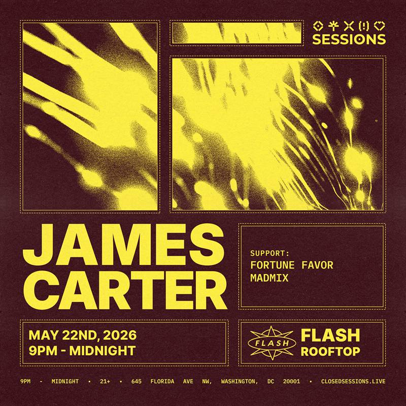 Sessions presents: James Carter event flyer