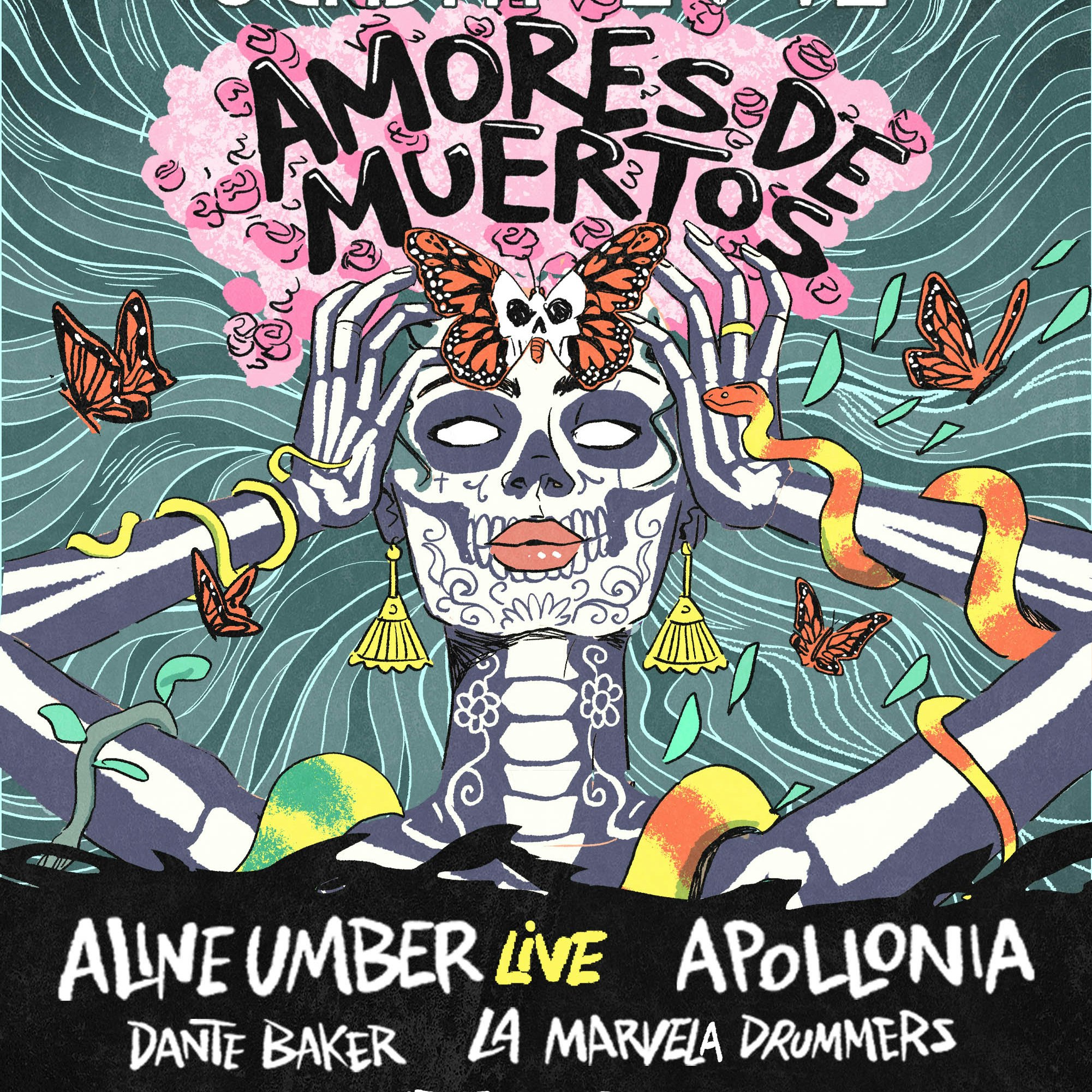 Sunday Love Closing 2026: Amores de Muertos event flyer