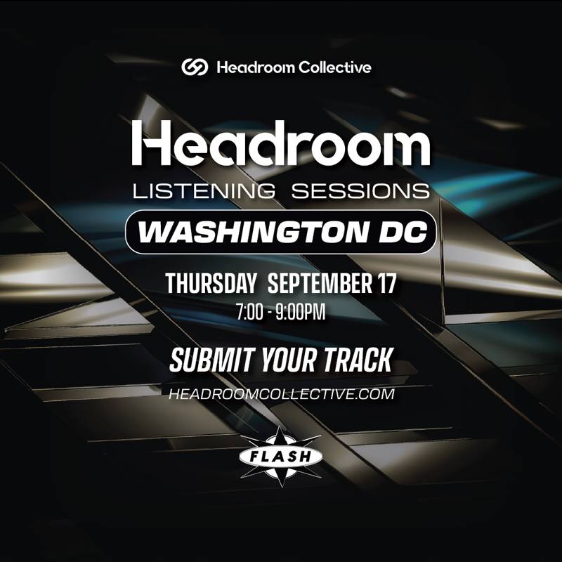 Headroom Listening Sessions event flyer