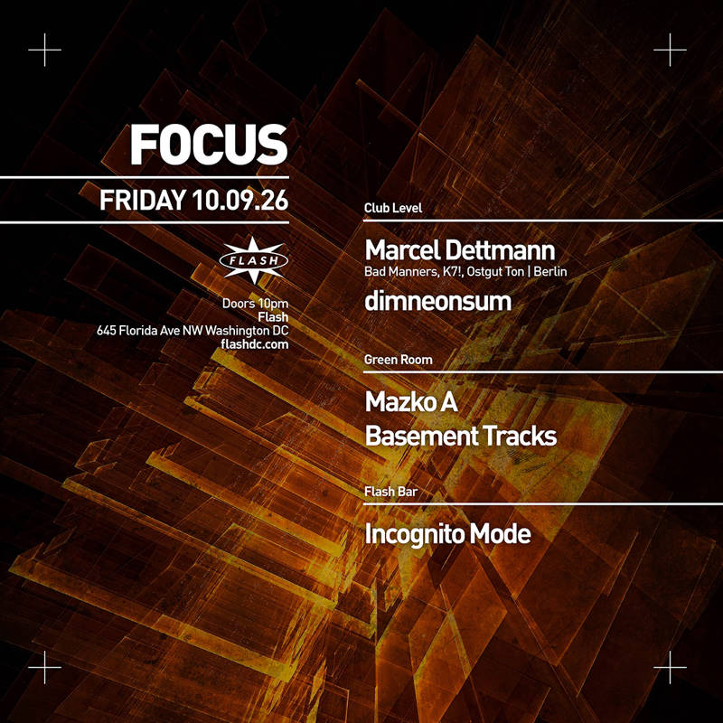 FOCUS: Marcel Dettmann event flyer