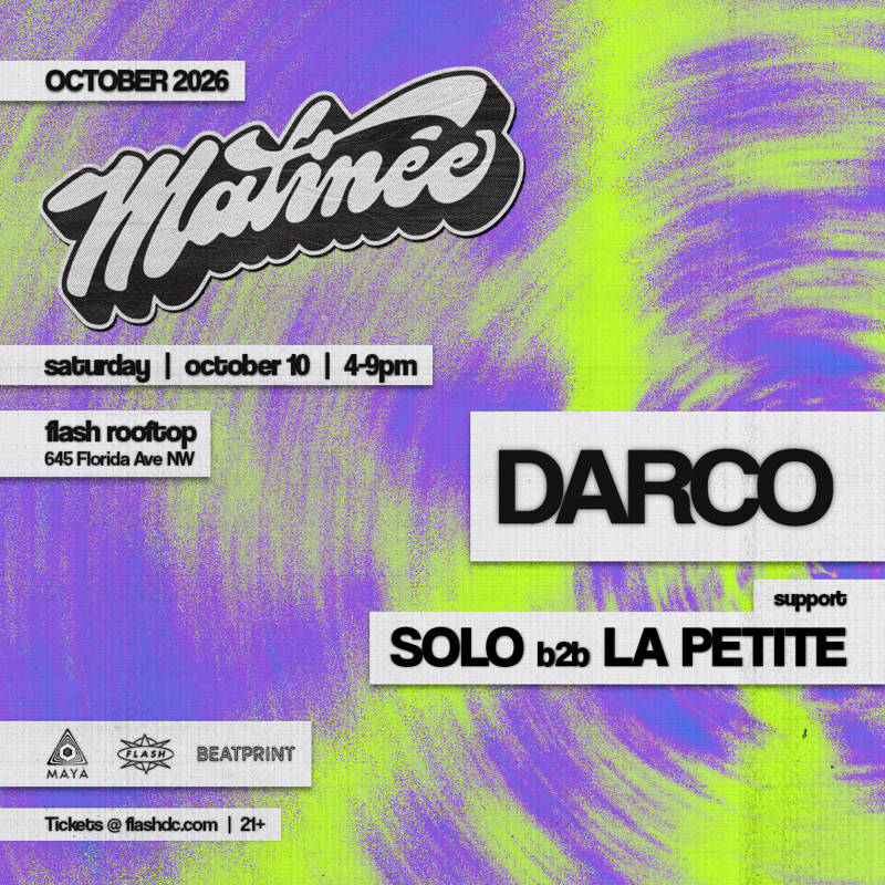 Matinée Presents: DARCO event flyer