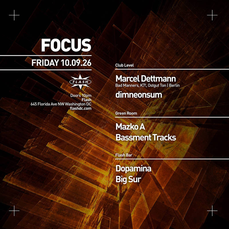 FOCUS: Marcel Dettmann event flyer