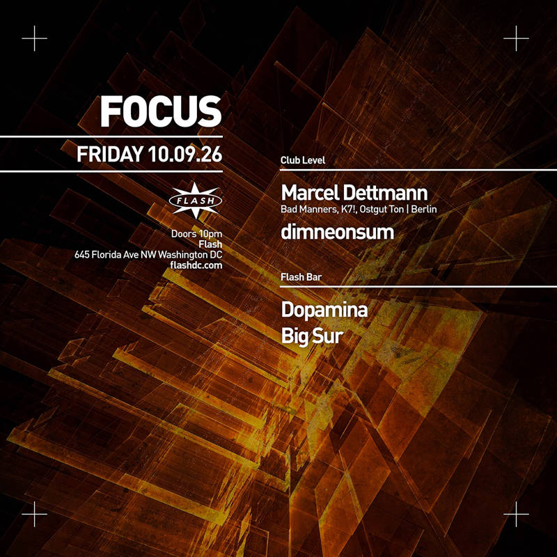 FOCUS: Marcel Dettmann event flyer