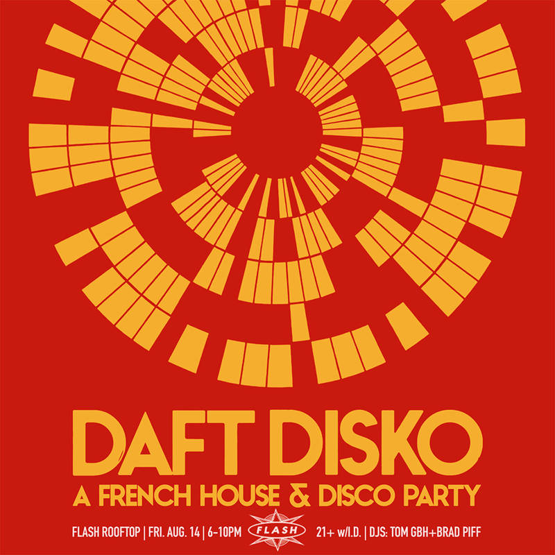 Daft Disko at Flash Rooftop event flyer