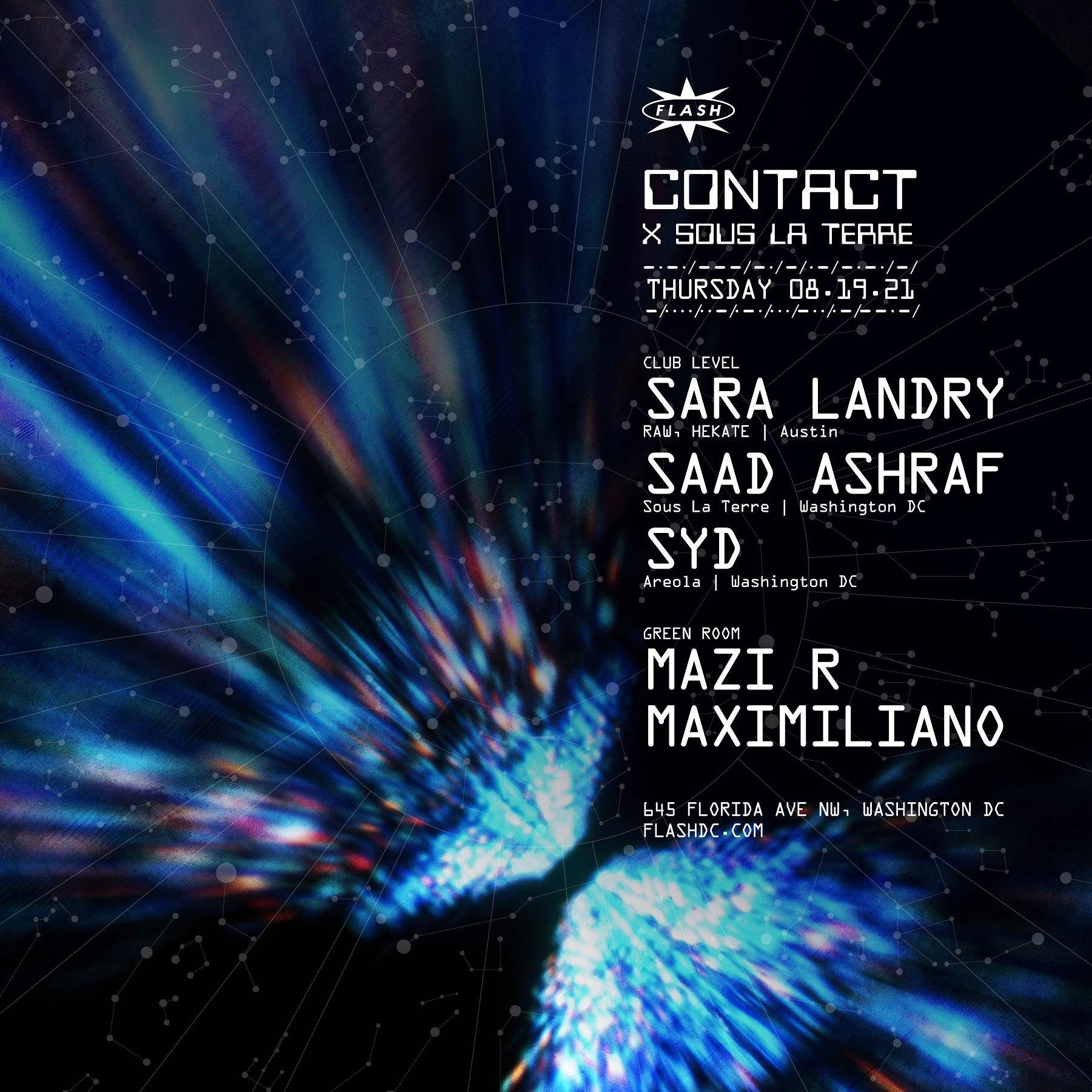 Event image for CONTACT x Sous La Terre: Sara Landry - Saad Ashraf - Syd