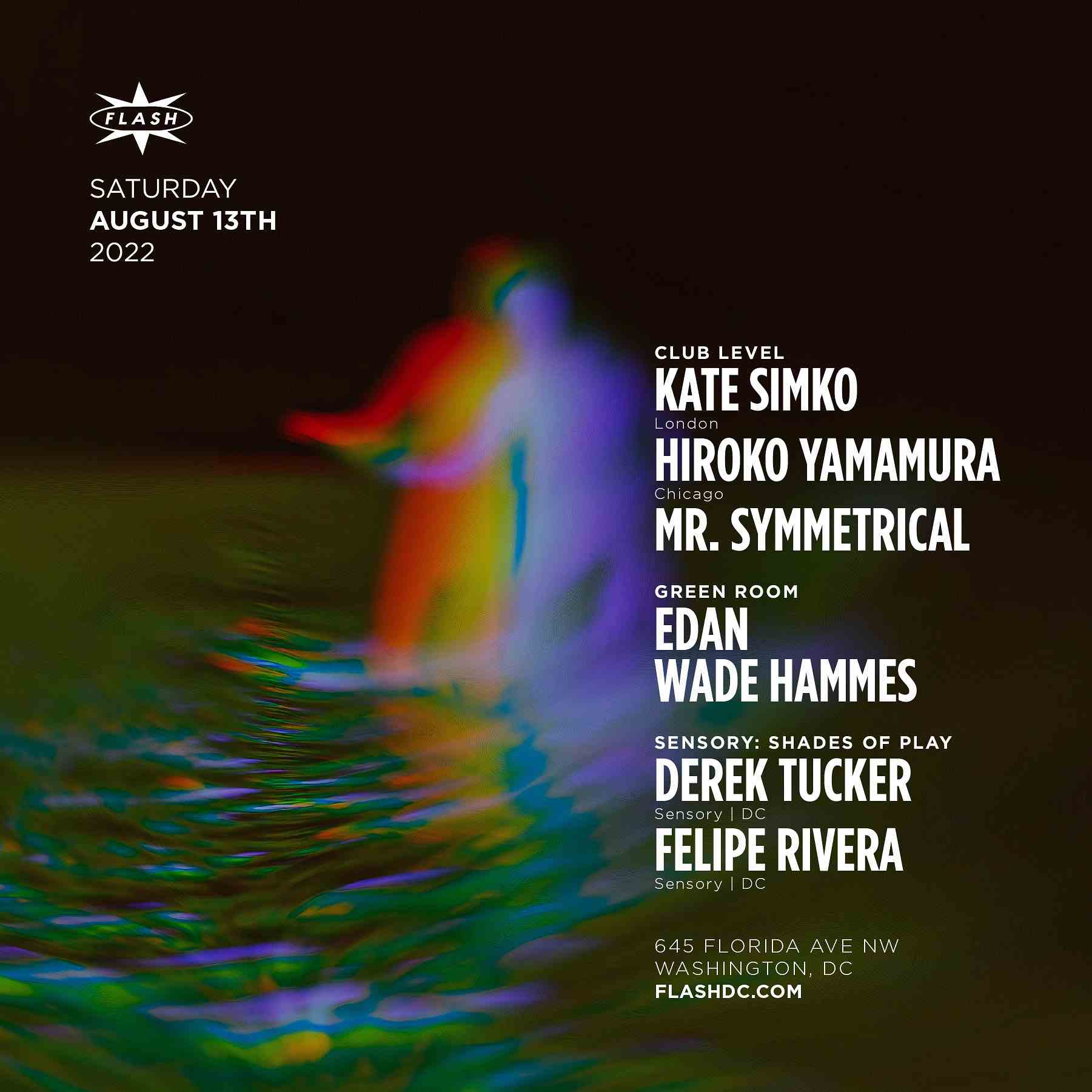 Event image for Kate Simko - Hiroko Yamamura - Mr. Symmetrical - Edan - Wade Hammes - Sensory: Shades of Play: Derek Tucker - Felipe Rivera
