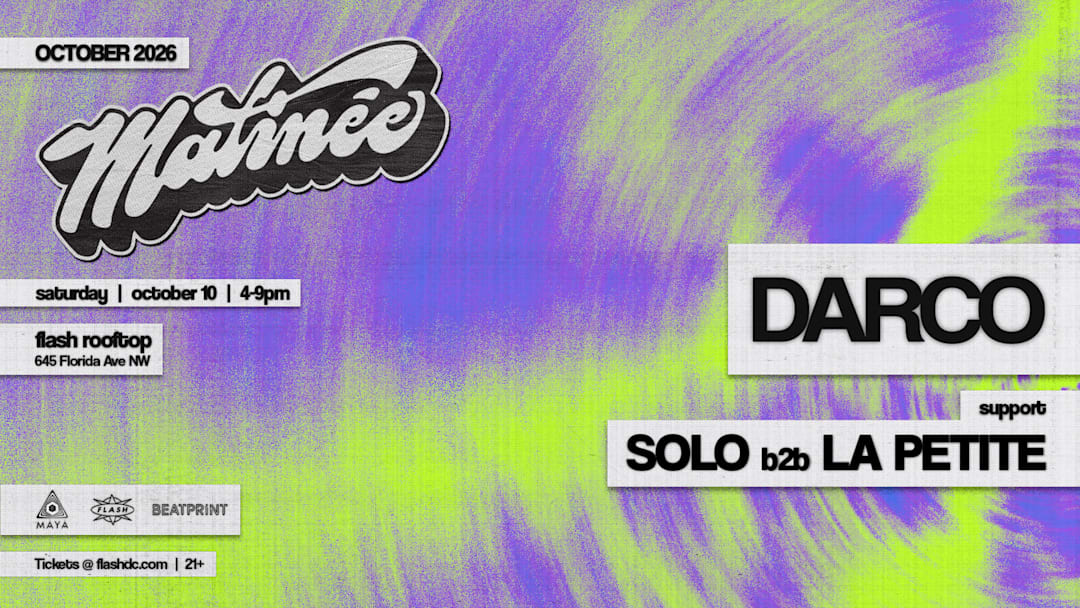 Matinée Presents: DARCO event flyer