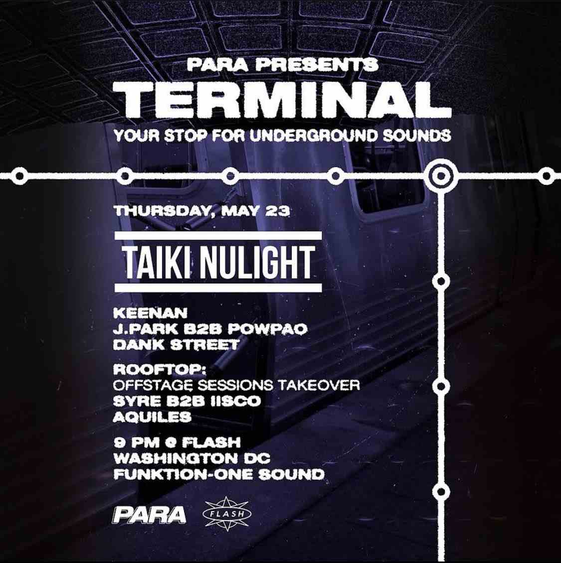 Event image for Para Presents Terminal: Taiki Nulight
