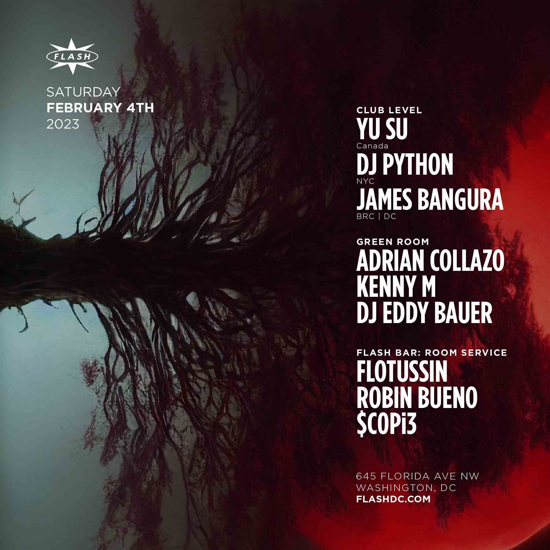 Event image for Yu Su - DJ Python - James Bangura