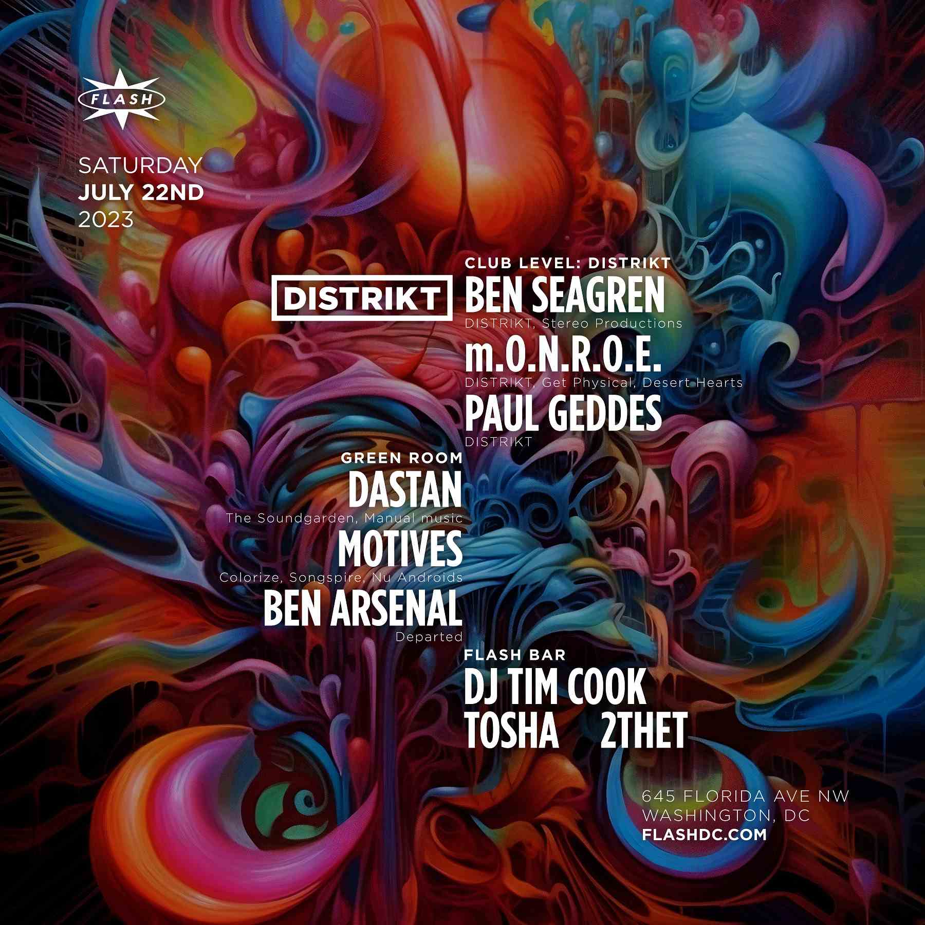 Event image for DISTRIKT: Ben Seagren - m.O.N.R.O.E - Paul Geddes