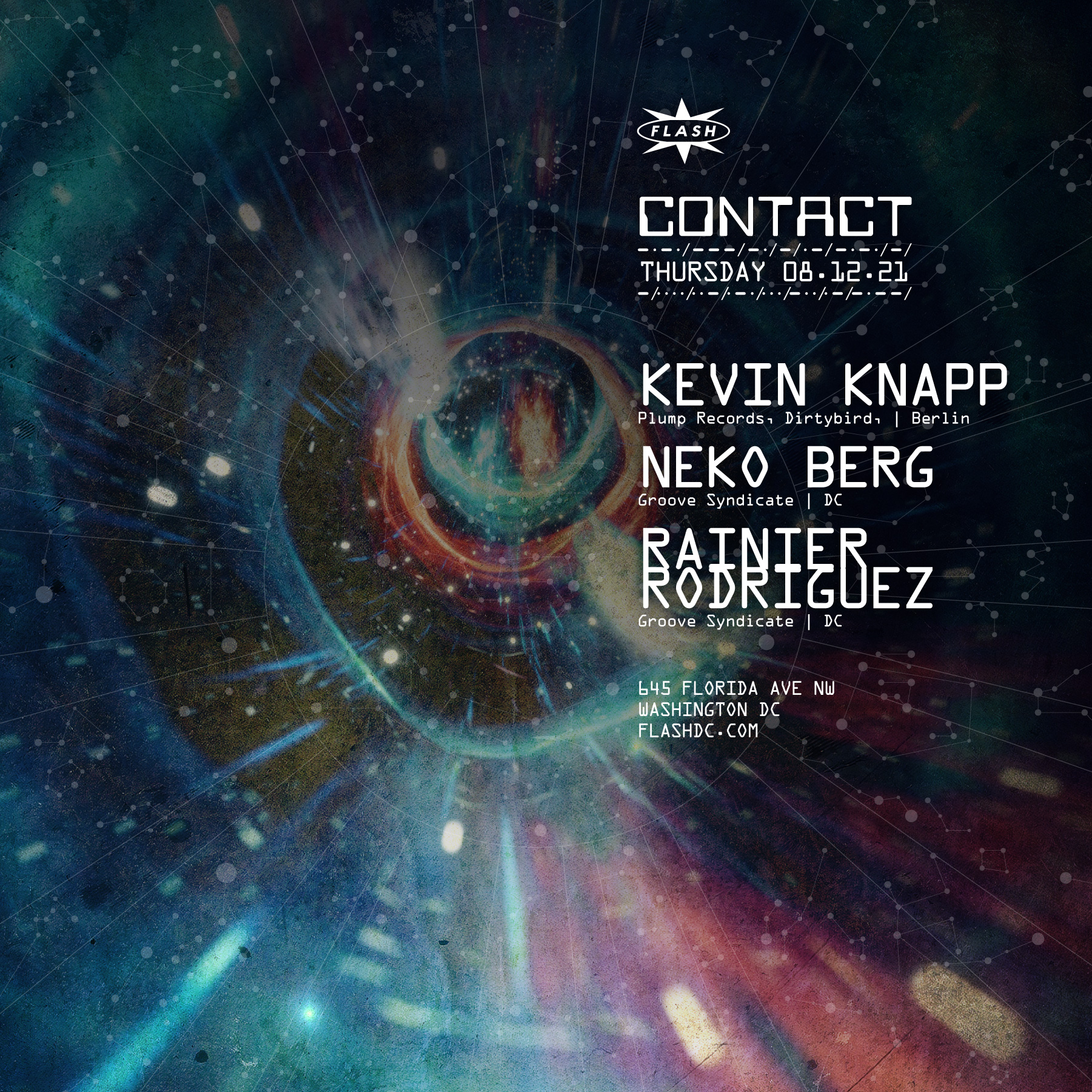Event image for CONTACT: Kevin Knapp - Neko Berg - Rainier Rodriguez