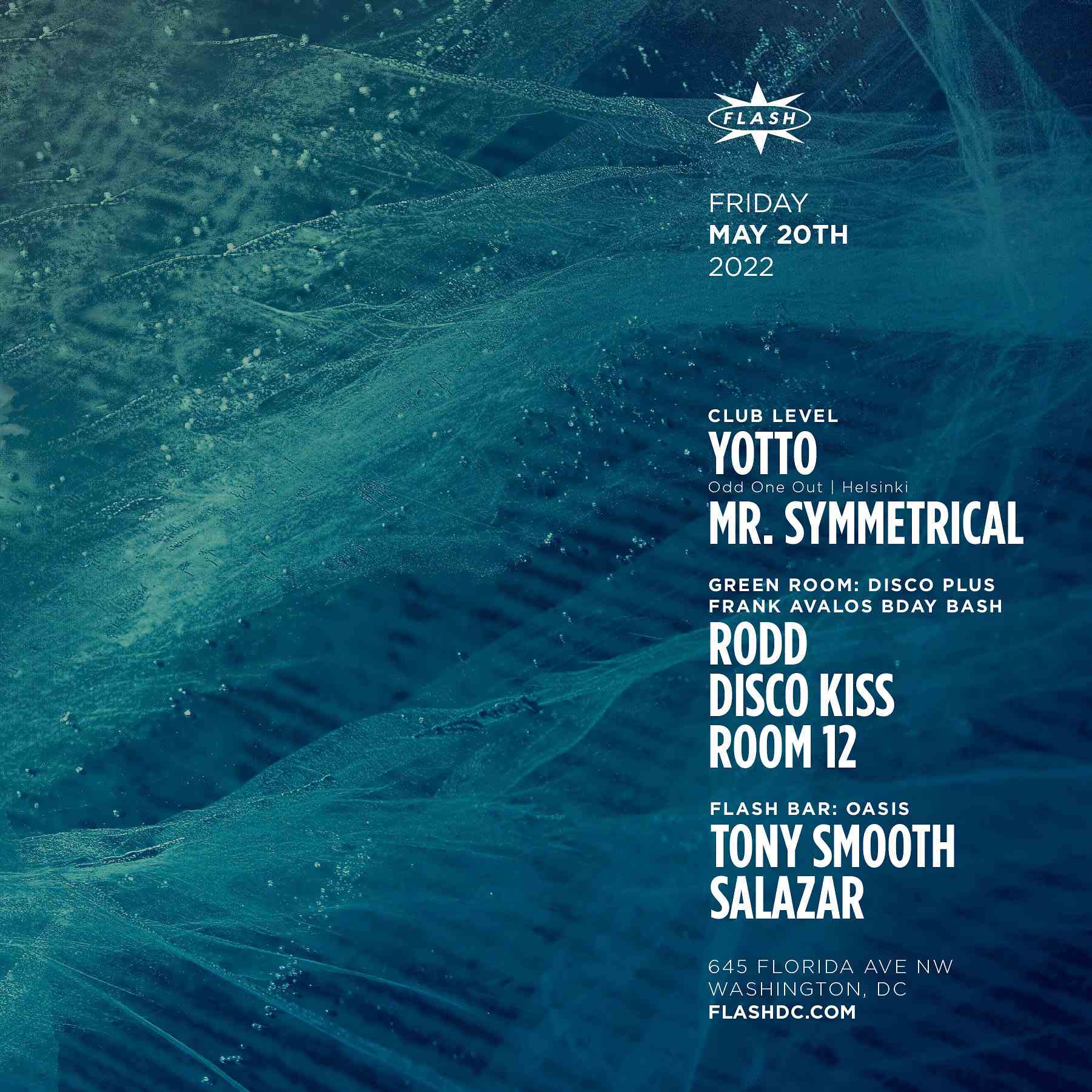 Event image for Yotto - Mr. Symmetrical - Disco Plus: Room 12 - Disco Kiss - Dee Jay Clutch