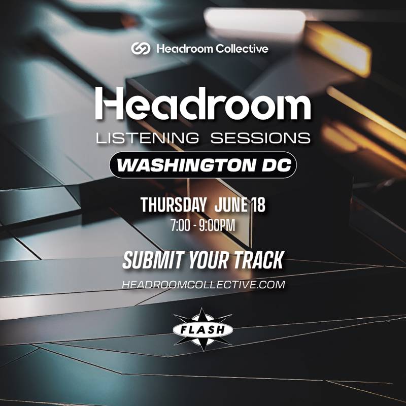Headroom Listening Sessions event flyer
