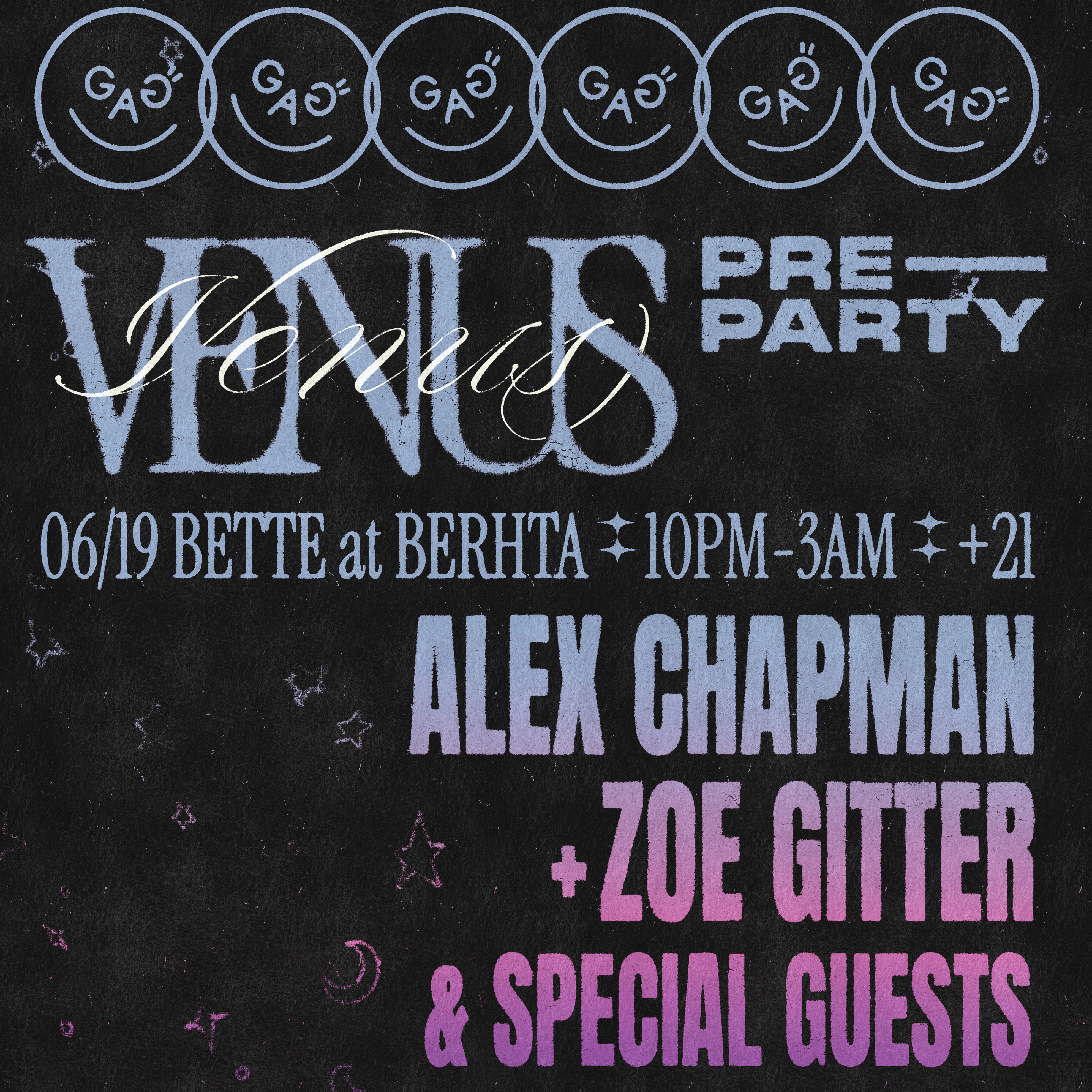GAG: Alex Chapman, Zoe Gitter & Special Guests event flyer