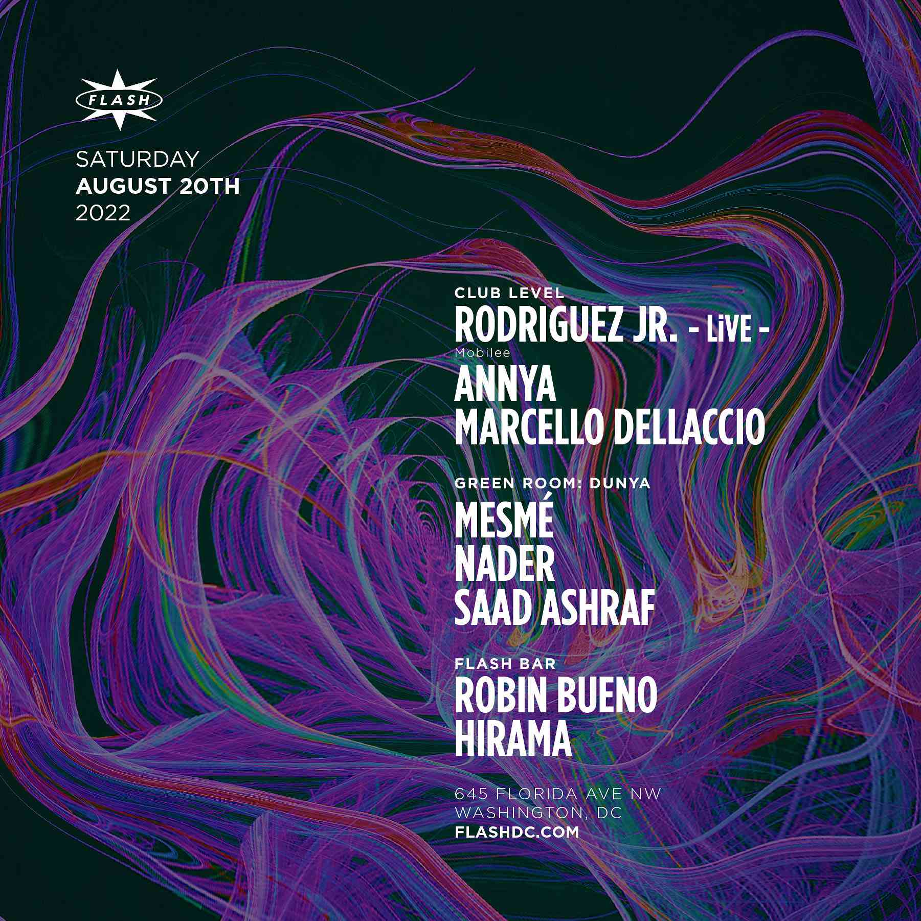 Event image for Rodriguez Jr. LiVE - Annya - Marcello Dellaccio - Mesmé - Nader - Saad Ashraf - Robin Bueno - Hirama