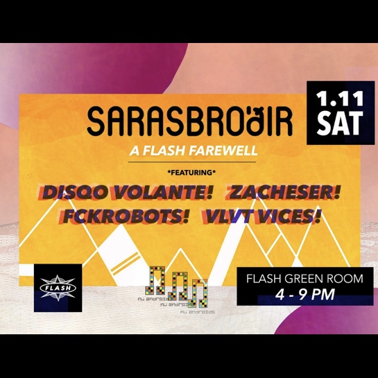 Event image for Sarasbrodir: A Flash Farewell on Flash Rooftop