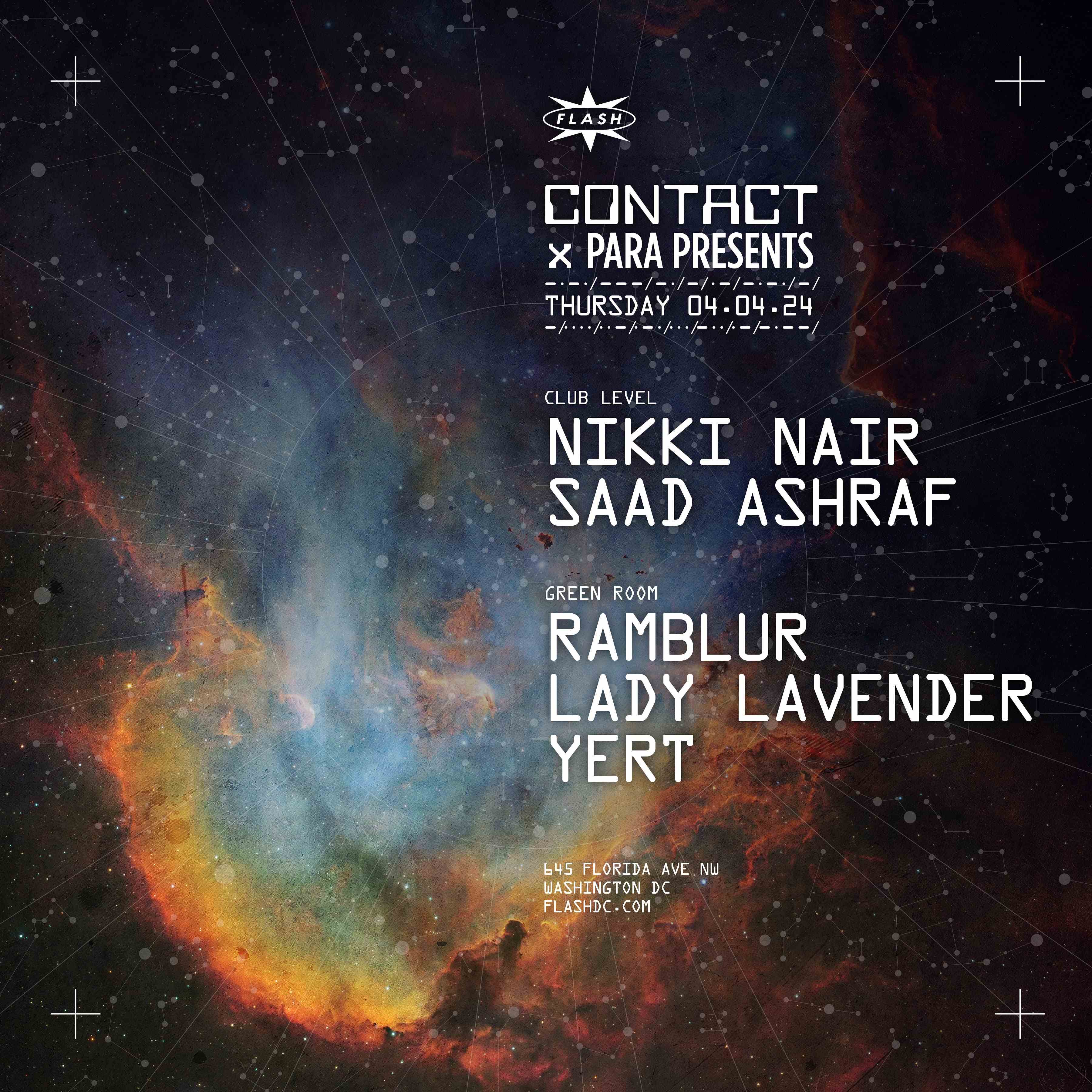 Event image for CONTACT x Para Presents: Nikki Nair - Saad Ashraf