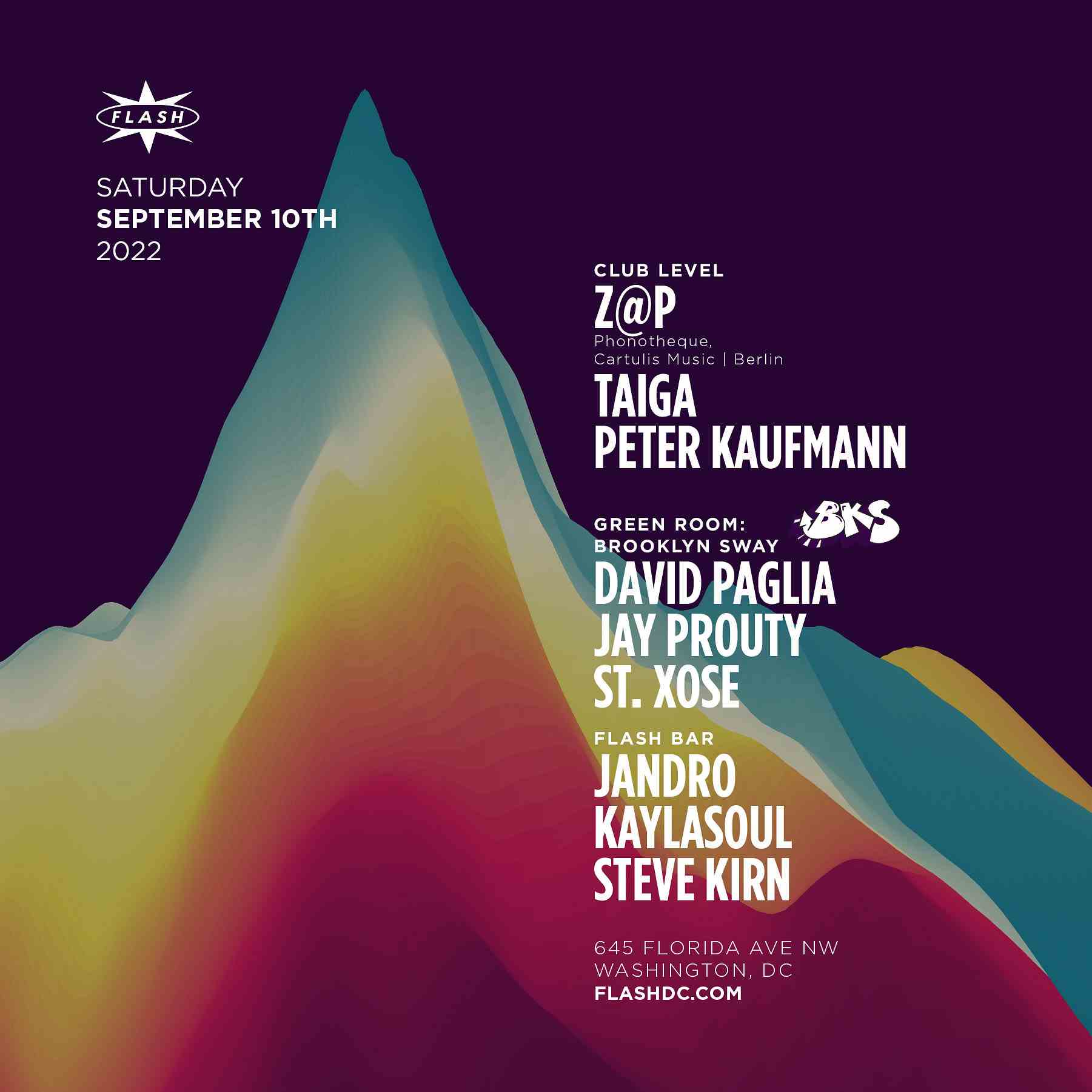 Event image for Z@p - Taiga - Peter Kaufmann - Brooklyn Sway - Jandro - KaylaSoul - Steve Kirn