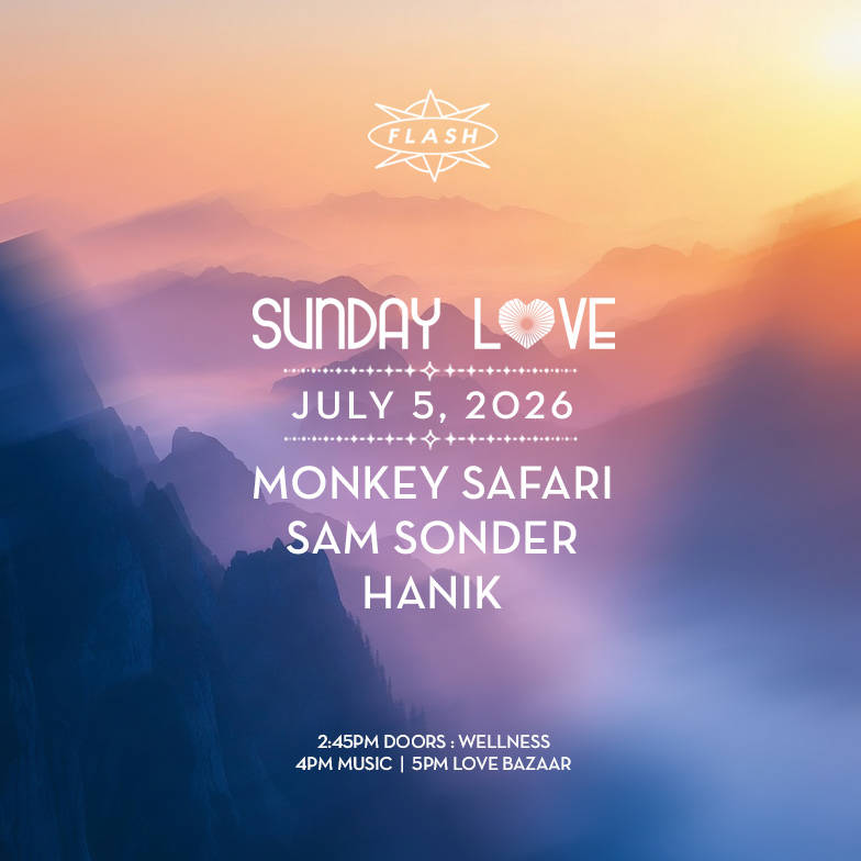 Sunday Love: Monkey Safari - Sam Sonder - Hanik event flyer