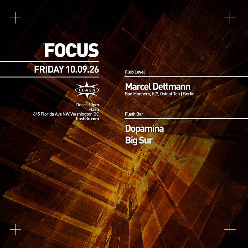 FOCUS: Marcel Dettmann event flyer