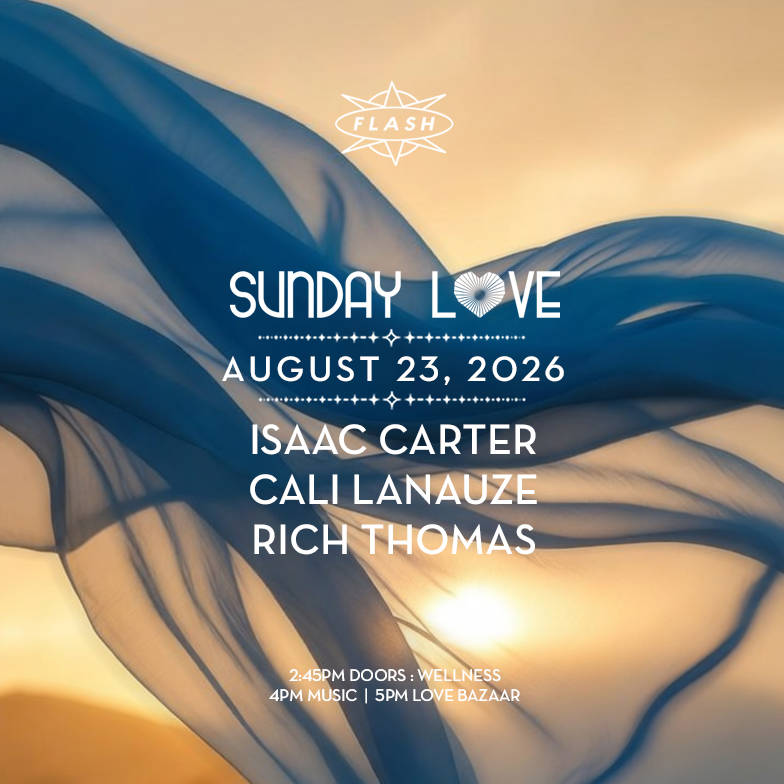 Sunday Love: Isaac Carter - Cali Lanauze - Rich Thomas event flyer