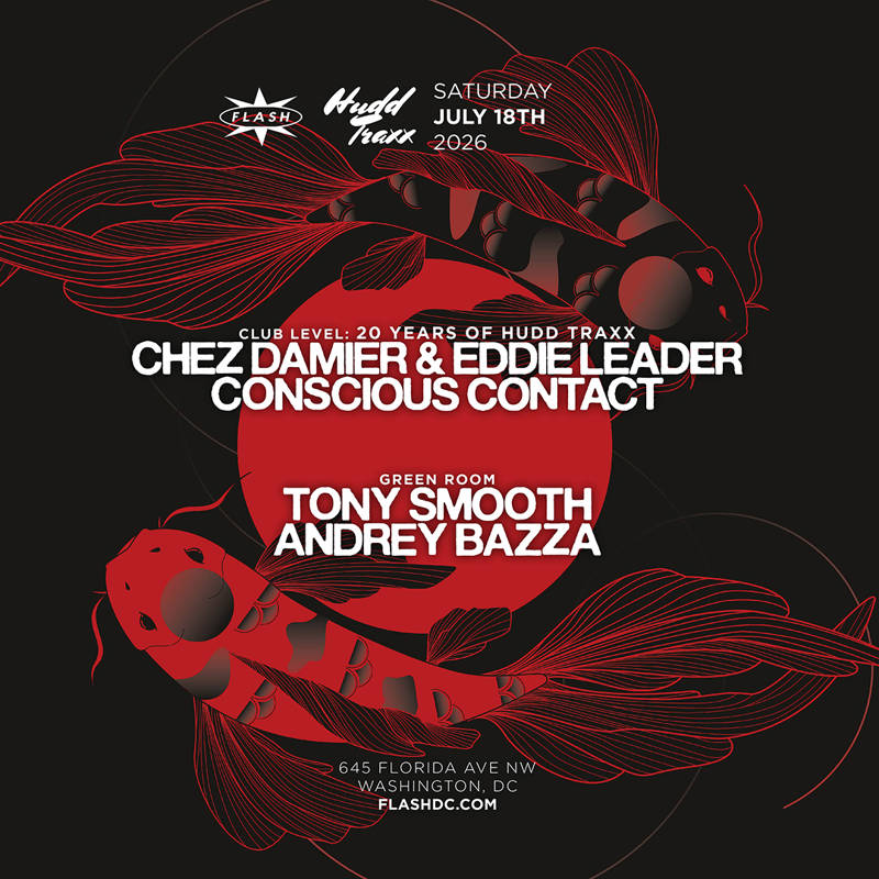 20 Years of Hudd Traxx: Chez Damier & Eddie Leader event flyer